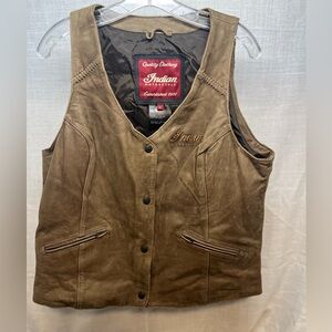 Indian 100% Leather Motorcycle Vest